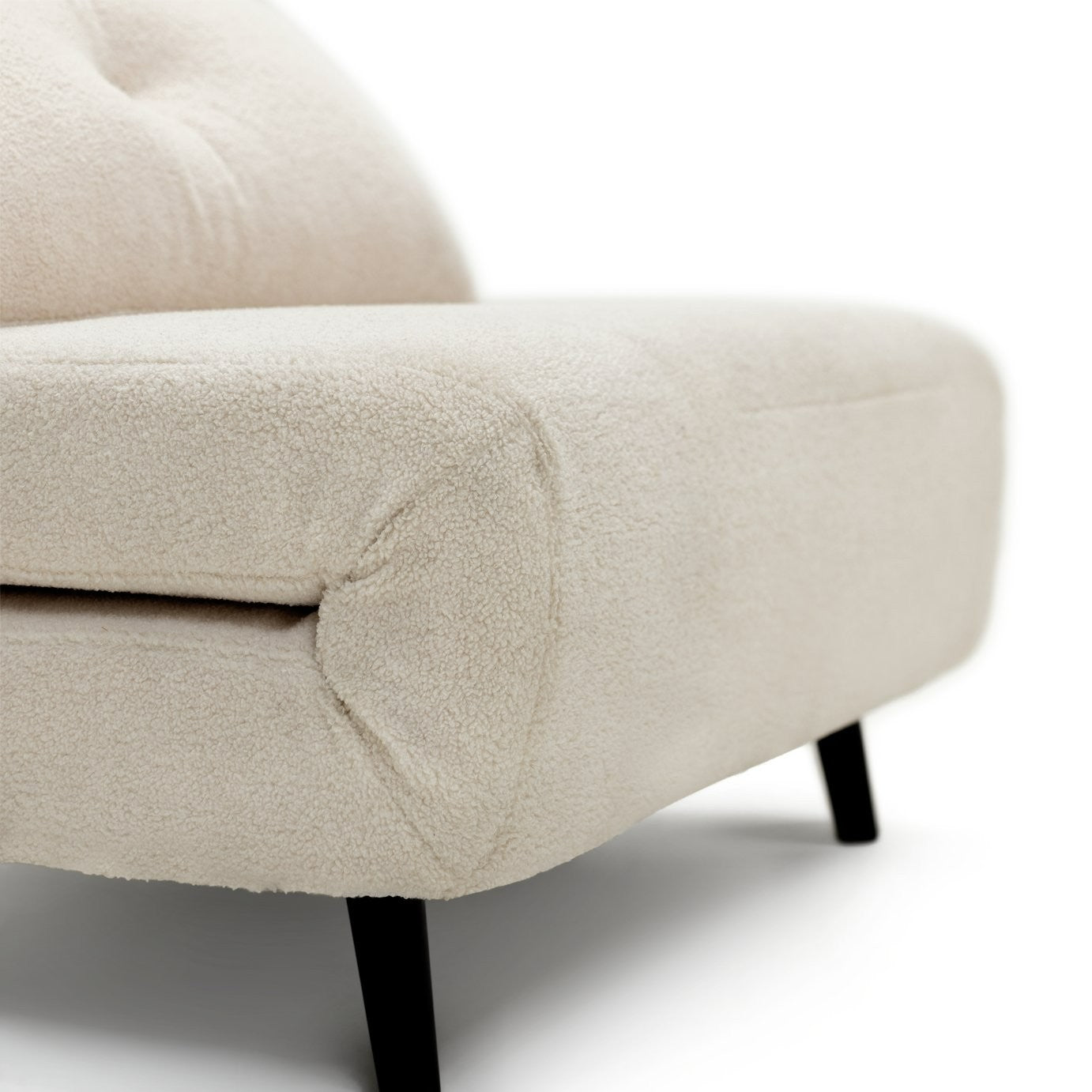 Roma Single boucle Chairbed - Cream | Small Sofa Bed Guest Chair