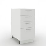 JD Greta Adjustable Legs Kitchen Drawer Unit 400mm - White Matt A-