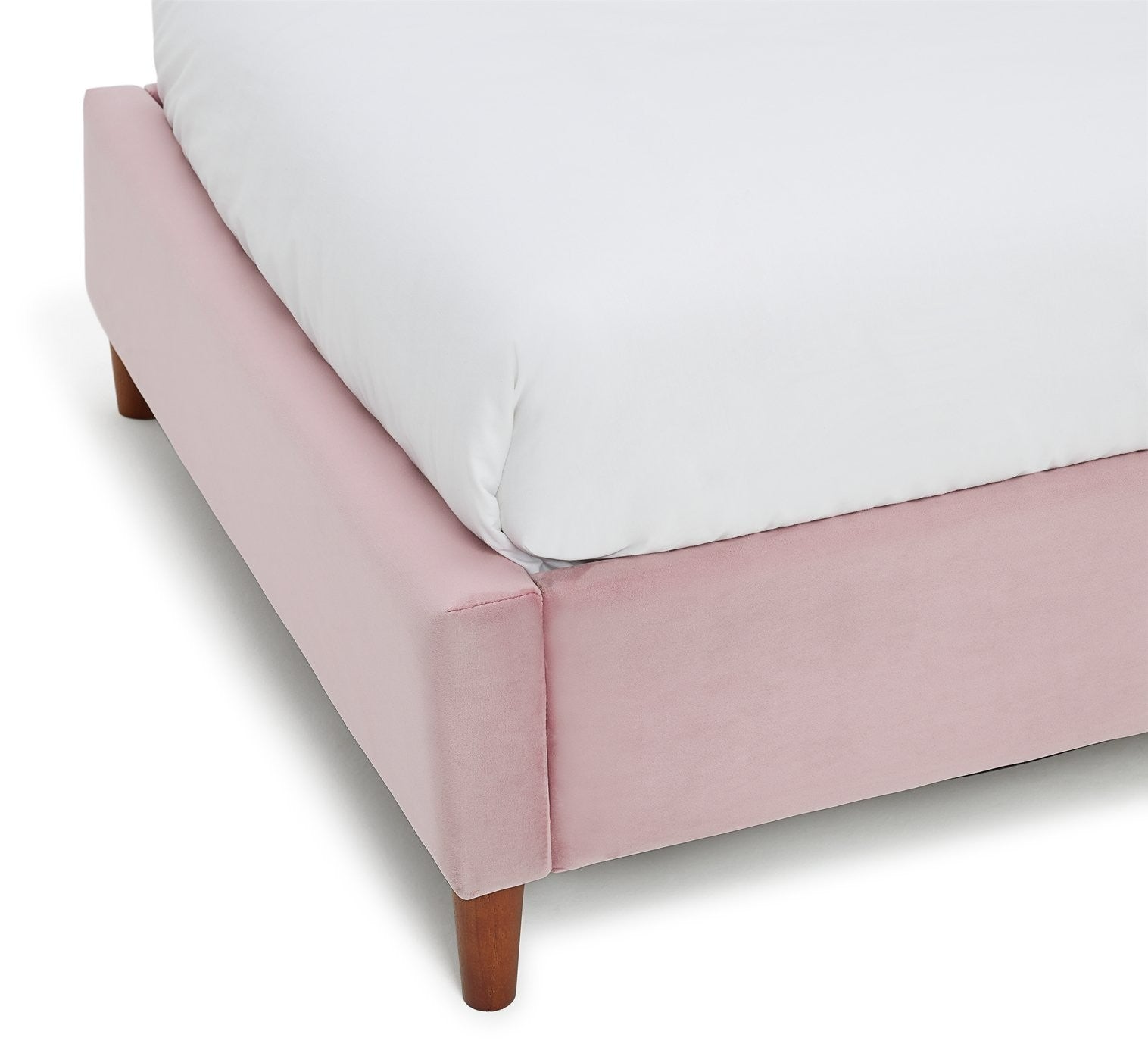Home Pandora Single Velvet Bed Frame - Pink | pink velvet bed