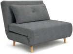 Roma Small Double Fabric Chairbed - Grey | Sofa Bed Guest Chair