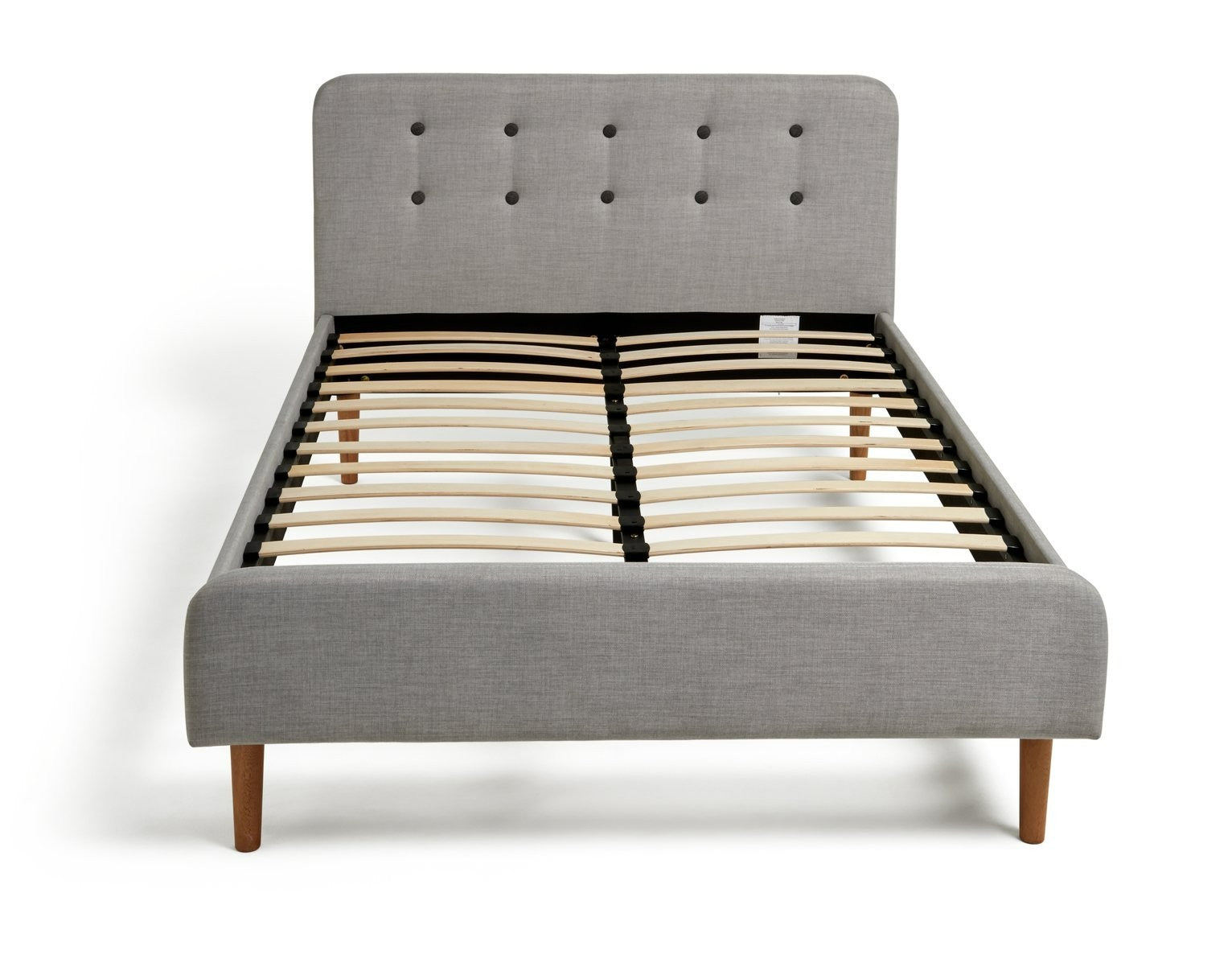 Aspen Kingsize Fabric Bed Frame - Grey | Comfortable Soft Night Rest