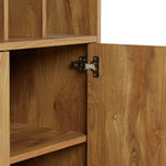 Nomad 2 Door Vinyl Cabinet - Oak | Record Collection Organizer