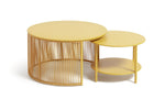 Ipanema Metal Garden Coffee Table - Yellow | Compact garden coffee table set