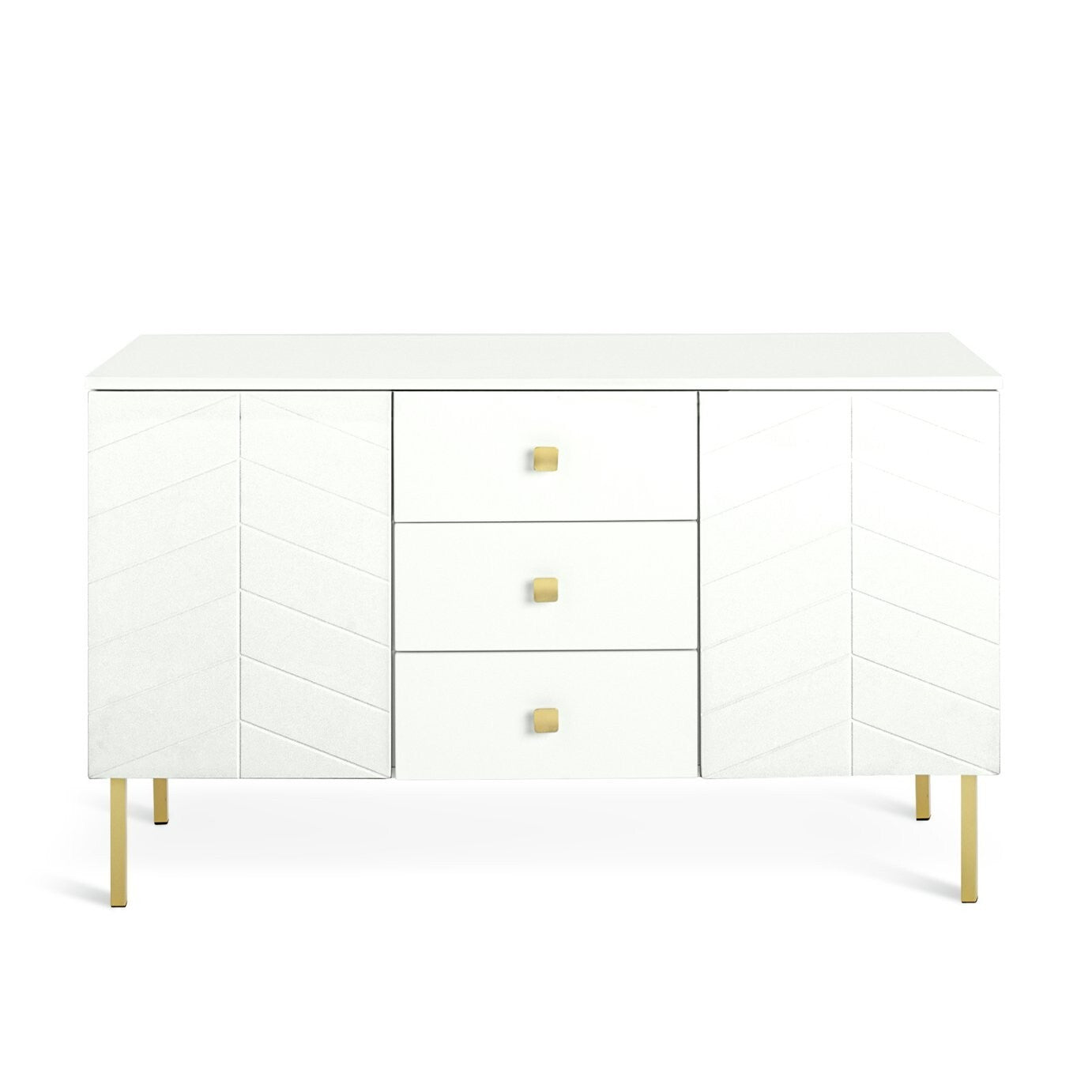 Home Kyler 2 Door 3 Drawer Sideboard - White