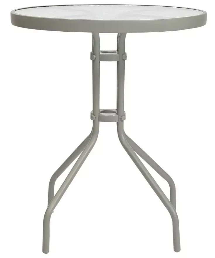 Home 2 Seater Rattan Effect Garden Bistro Set - Grey