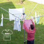 Addis Easi-Lift 50m 4 Arm Rotary Airer with Cover