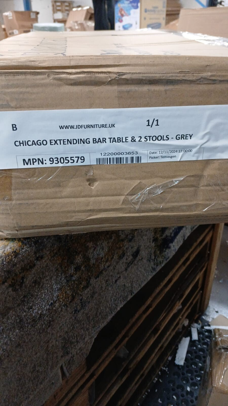 Chicago Pair of  Bar  Stools - Grey