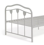 Home Hearts Single Metal Bed Frame - White | Sturdy Durable Bedframe for Bedroom