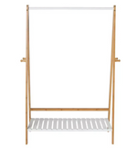Belvoir Clothes Rail with Shelf - Bamboo & White