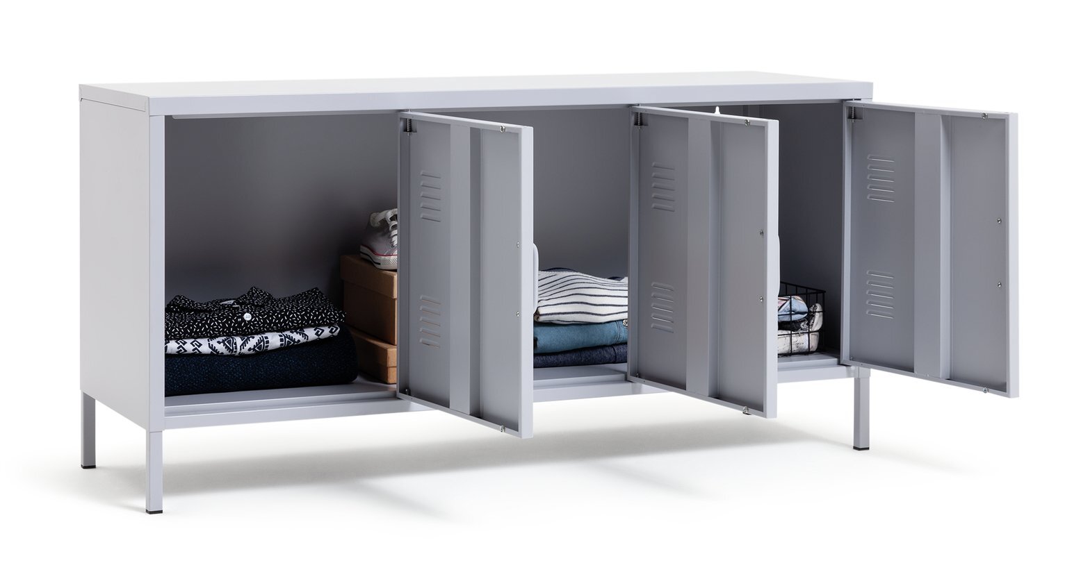 Habitat 3 Door Locker - Grey ( B Grade 27259 )