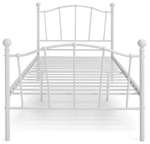 Fleur Single Metal Bed Frame - White | Modern Vintage Style Bedroom Furniture