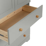 Nordic 2 Door 3 Drawer Wardrobe - Grey ( B Grade 32631 - 32632 )