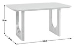 Trezy Solid Wood 6 Seater Dining Table - Oak | Exclusive Design Family Dining
