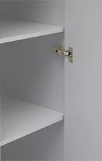 Home Malibu 3 Door 4 Drawer Mirror Wardrobe - Grey | Modern Bedroom Storage