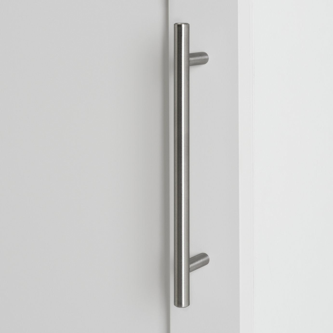 Munich Panelled 1 Door Wardrobe - White | Compact Clothing Organization