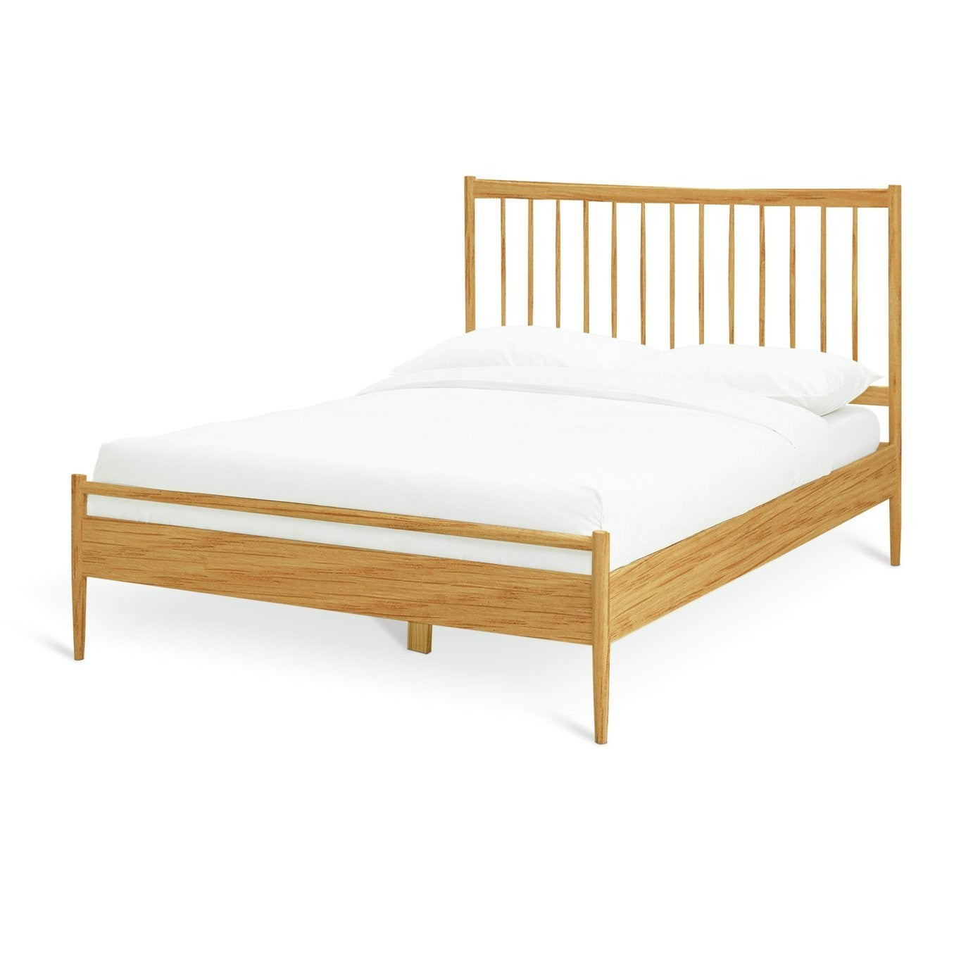 Chiltern Spindle Kingsize Wooden Bed Frame - Oak | Contemporary Interior Design
