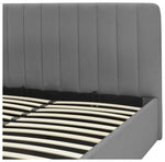 Pandora Small Double End Lift Ottoman Bed - Grey | Organized Sleeping Area