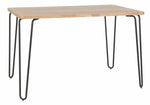 Habitat Tyler Ash and Black Metal 4-6 Seat Dining Table