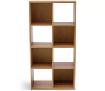Home Squares 8 Cube Storage Unit - Oak Effect | Oak Effect Cube Shelf Organizer