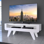 AVF TV Stand With Storage in Satin White - Up to 50 Inch TV Unit - 120cm Wide