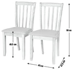 Banbury Pair of Solid Wood Dining Chairs - Black | Modern Mealtime Seating