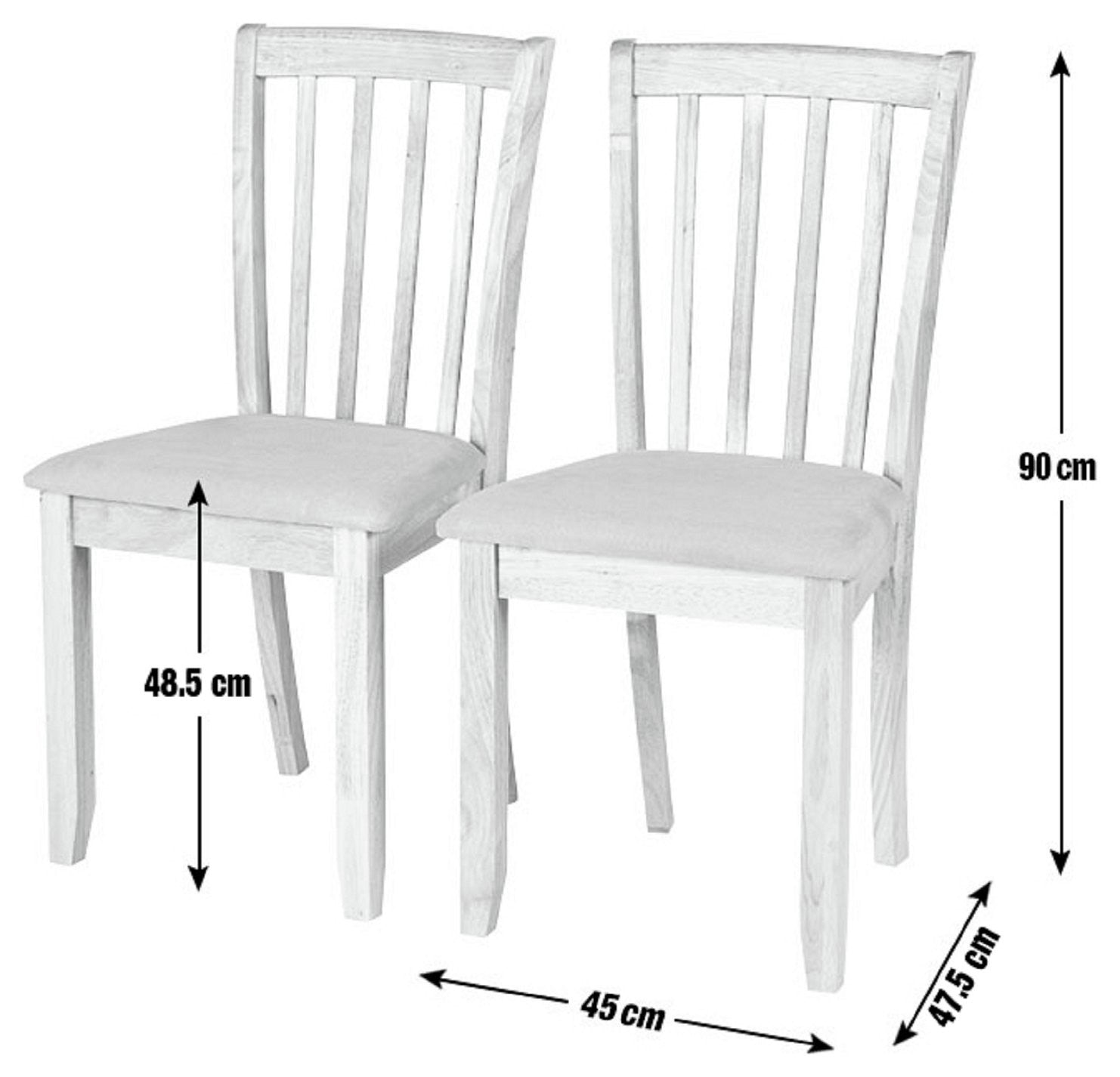 Banbury Pair of Solid Wood Dining Chairs - Black | Modern Mealtime Seating