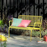Indu 2 Seater Metal Garden Bench - Yellow