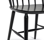 Habitat Talia Pair of Solid Wood Dining Chairs - Black
