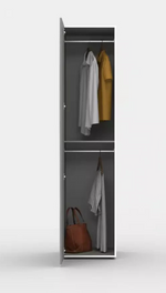 Atlas 1 Door Mirrored Tall Wardrobe - White ( B Grade )