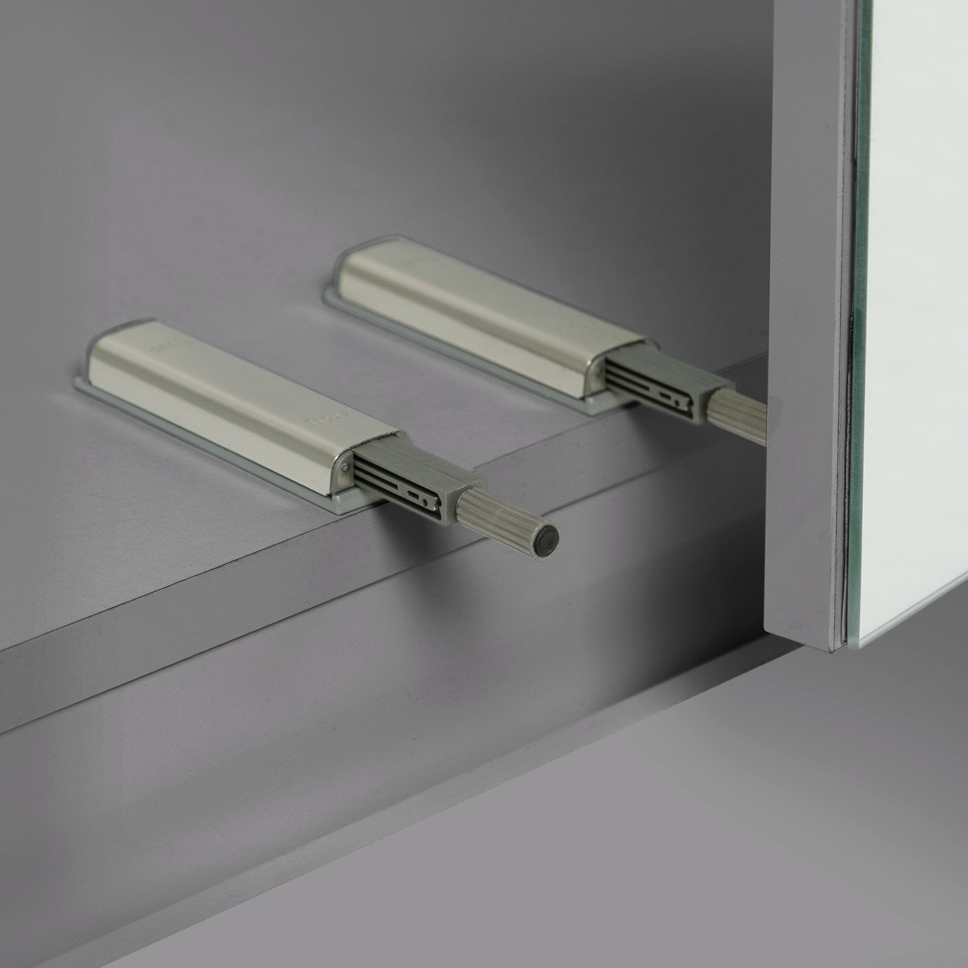 Jenson 3Door 4Drawer Mirror Wardrobe -Grey Gloss | Organizer Bedroom Furniture