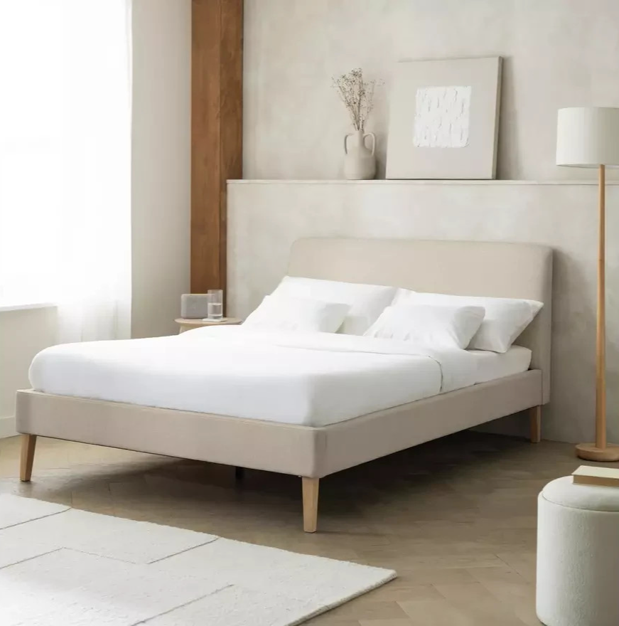 Original And Home Ren Kingsize Bed Frame Beige | Modern Bedroom Furniture
