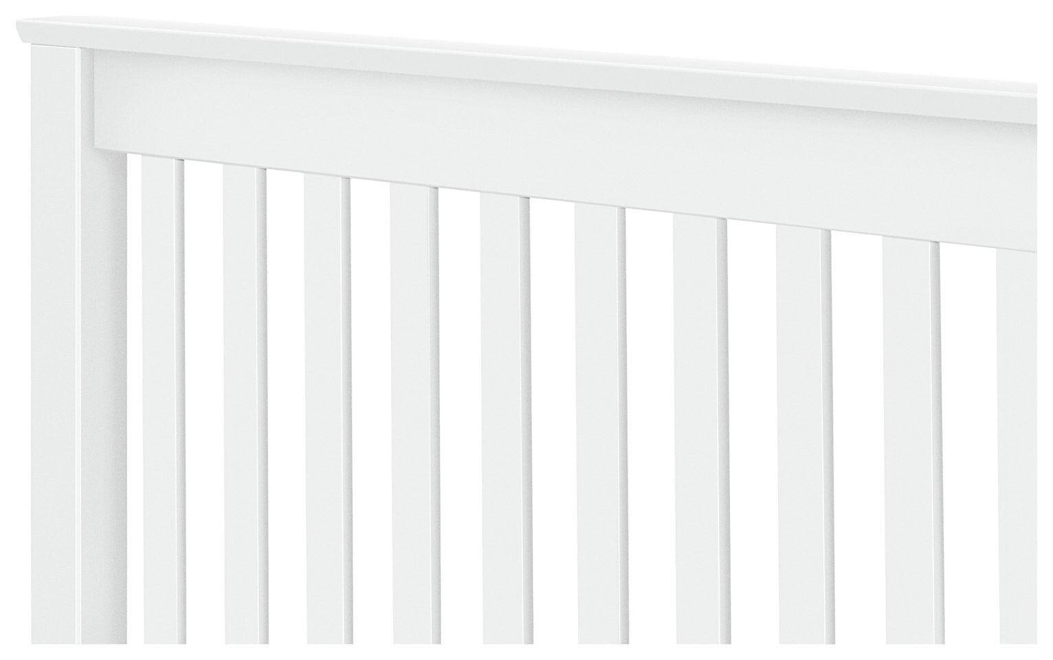 Aspley Kingsize Wooden Bed Frame - White (S)