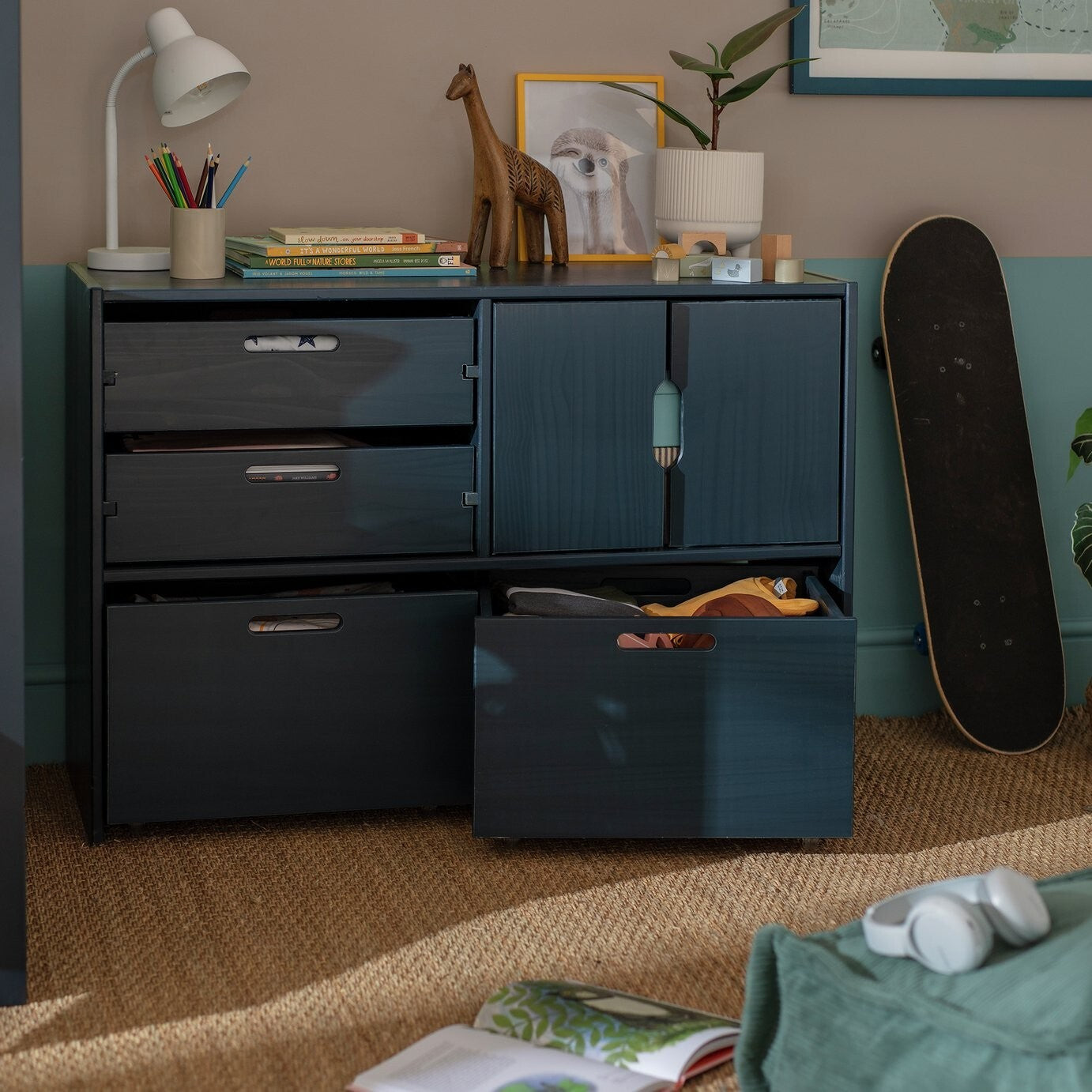 Habitat Kids Rico Double Storage Unit - Ink Blue ( B Grade 38946 - 38948 )