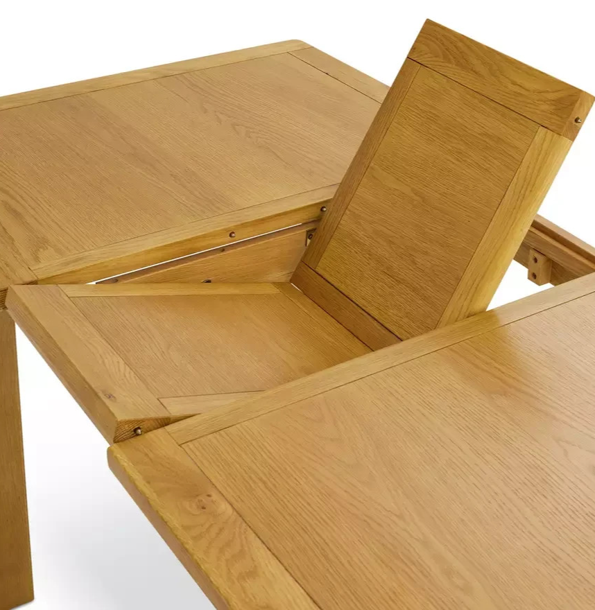 Home Ashwell Oak Extending Dining Table | Wooden Dining Room Furniture Table