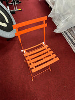 Habitat Eve 4 Folding Metal Garden Chairs - Orange