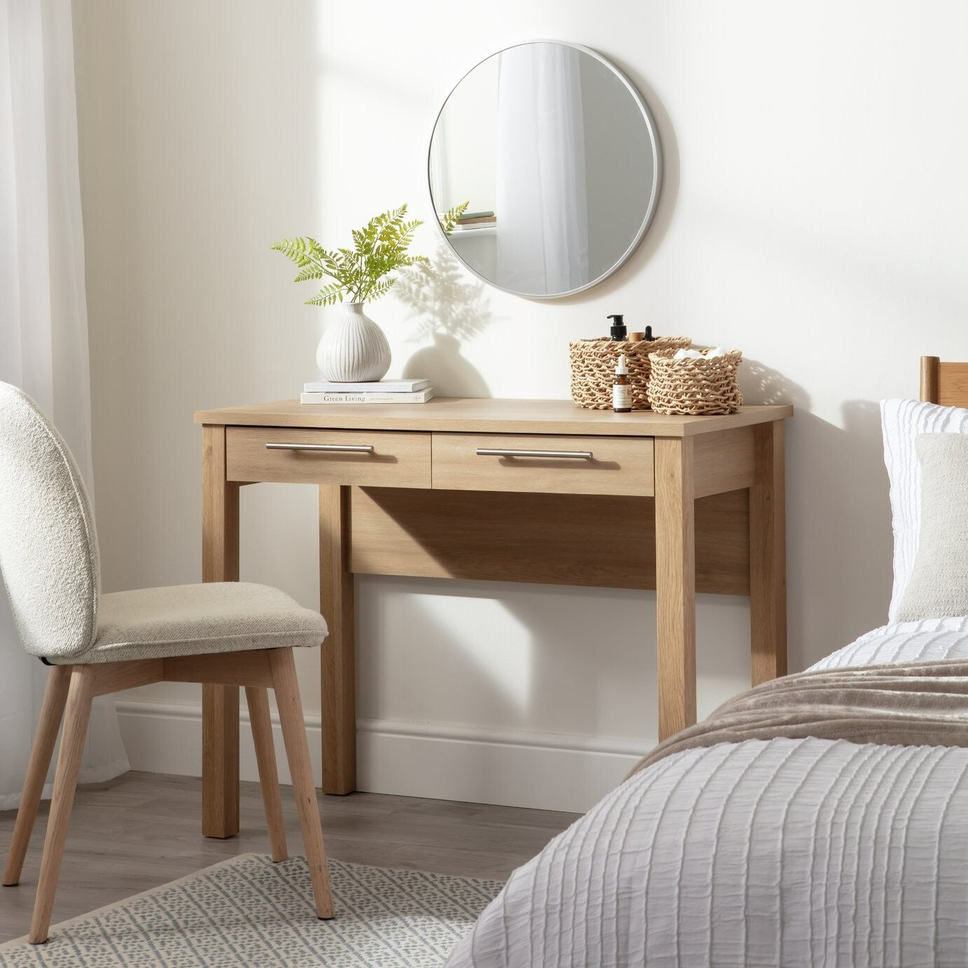 Brisbane 2 Drawer Dressing Table - Oak ( B Grade 41434 )