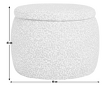 Cove Fabric Storage Ottoman Brown & Cream | Upholstered Storage Bench Furniture