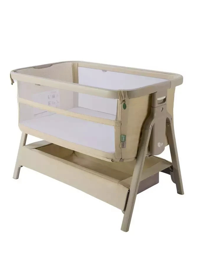 Tutti Bambini Cozee Zen Bedside Crib Sand | Baby Bedside Cot Newborn Sleeping