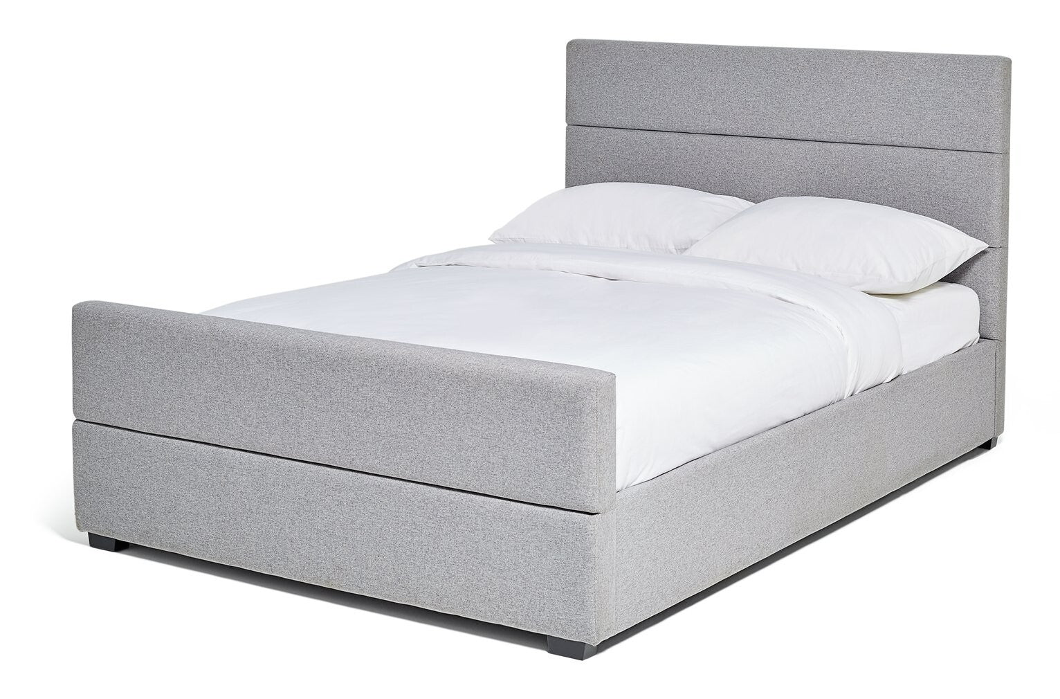 Home Costa Fabric Double Ottoman Bed Frame - Grey (S)