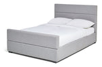 Home Costa Fabric Double Ottoman Bed Frame - Grey (S)