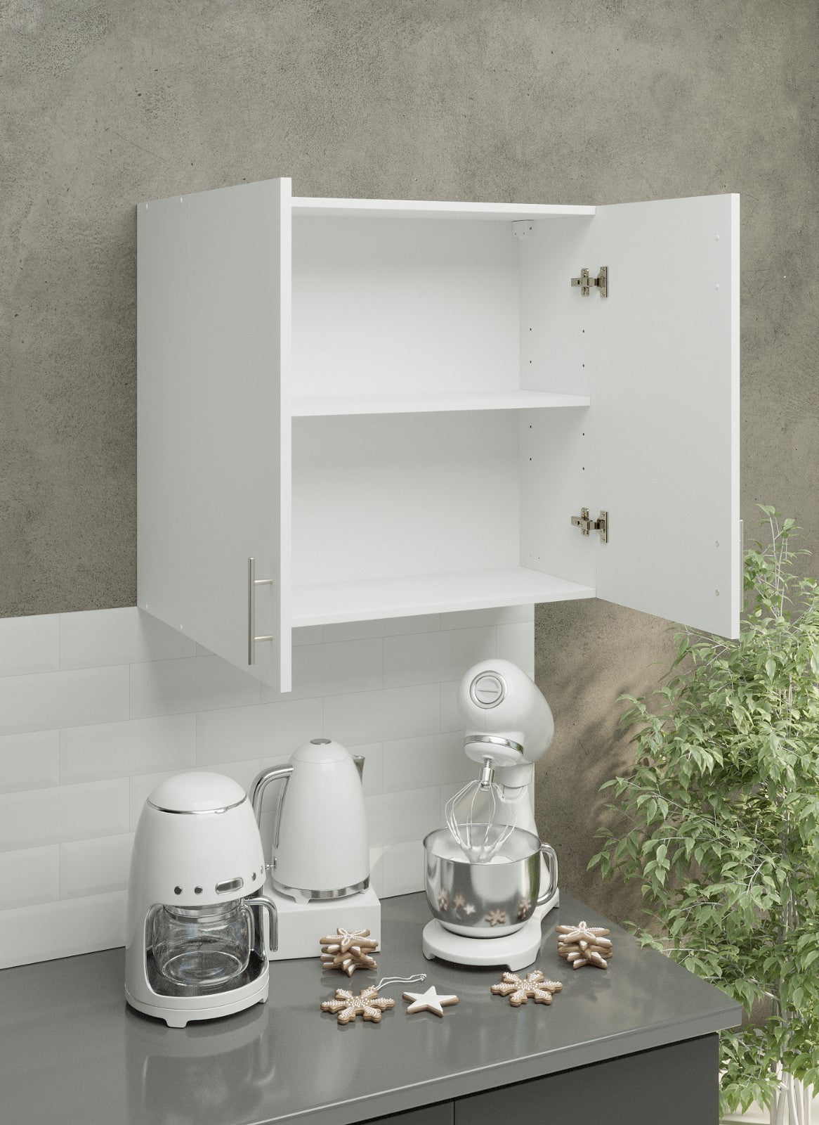 JD Greta Kitchen Wall Unit 800mm Kitchen Cabinet - White Matt (A-)