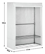 Home Double Heavy Duty Covered Rail - White | White Clothes Garment Storage Rail