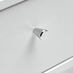 Home Malibu 1 Drawer Bedside Table White | Nightstand Compact Storage Furniture
