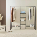 Kevin Triple Clothes Rail Black | Heavy Duty Garment Hanging Rail Clothes Storag