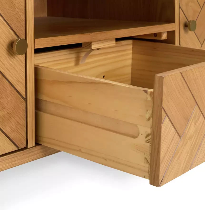 Afram 2 Door 1 Drawer TV Unit - Oak ( B Grade )