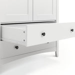Minato 2 Door 2 Drawer Wardrobe - White | compact white wardrobe
