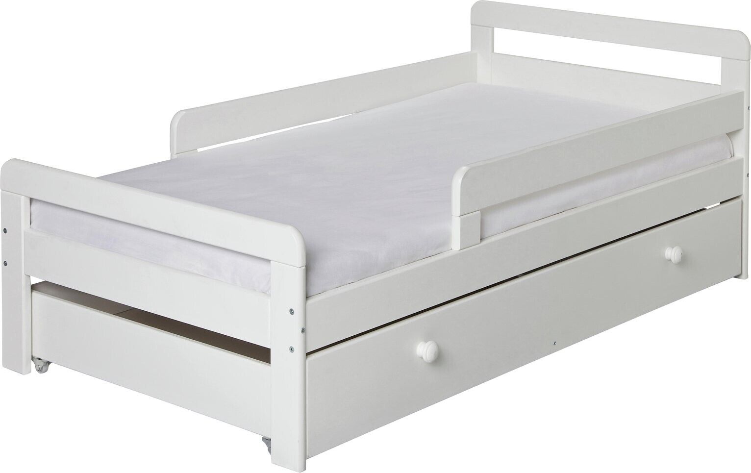 Habitat Ellis White Toddler Bed Frame with Storage ( B Grade 49863 )
