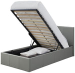 Home Lavendon Single End Open Ottoman Bed Frame - Grey | Gas lift bed