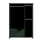 Brooklyn 3 Door Wardrobe - Green | Spacious Clothing Organization