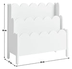 Kids Scalloped Bookcase - White